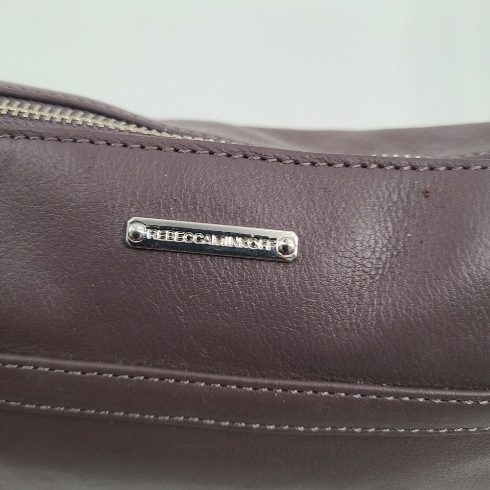 NWT Rebecca Minkoff "Mac" Deep‎ Lavender Leather Clasp Zip Chain Crossbody Bag - Picture 3 of 8